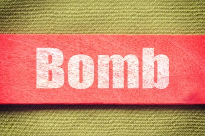 Bombendrohung Konzept